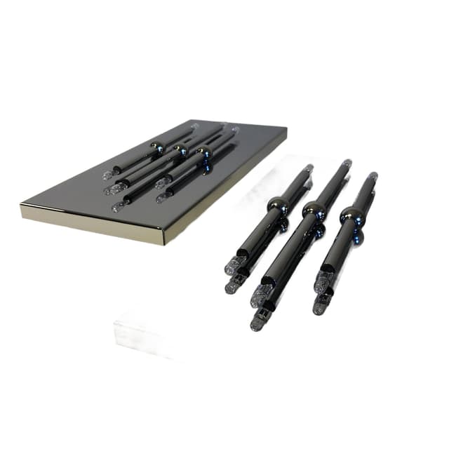 Chromowane kinkiety ścienne, Bankamp Leuchten, Niemcy, lata 80. - WYMIARY