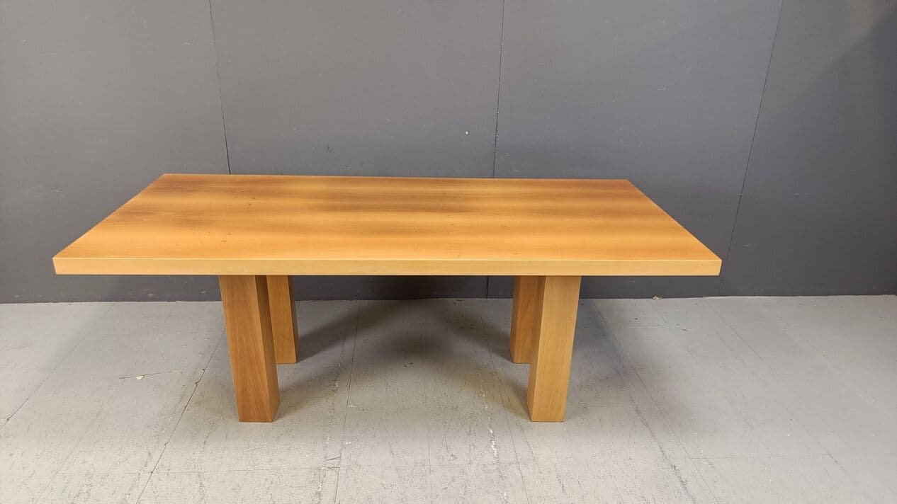 Stół jadalniany, brązowy, drewno, Włochy, lata 80. - 264324