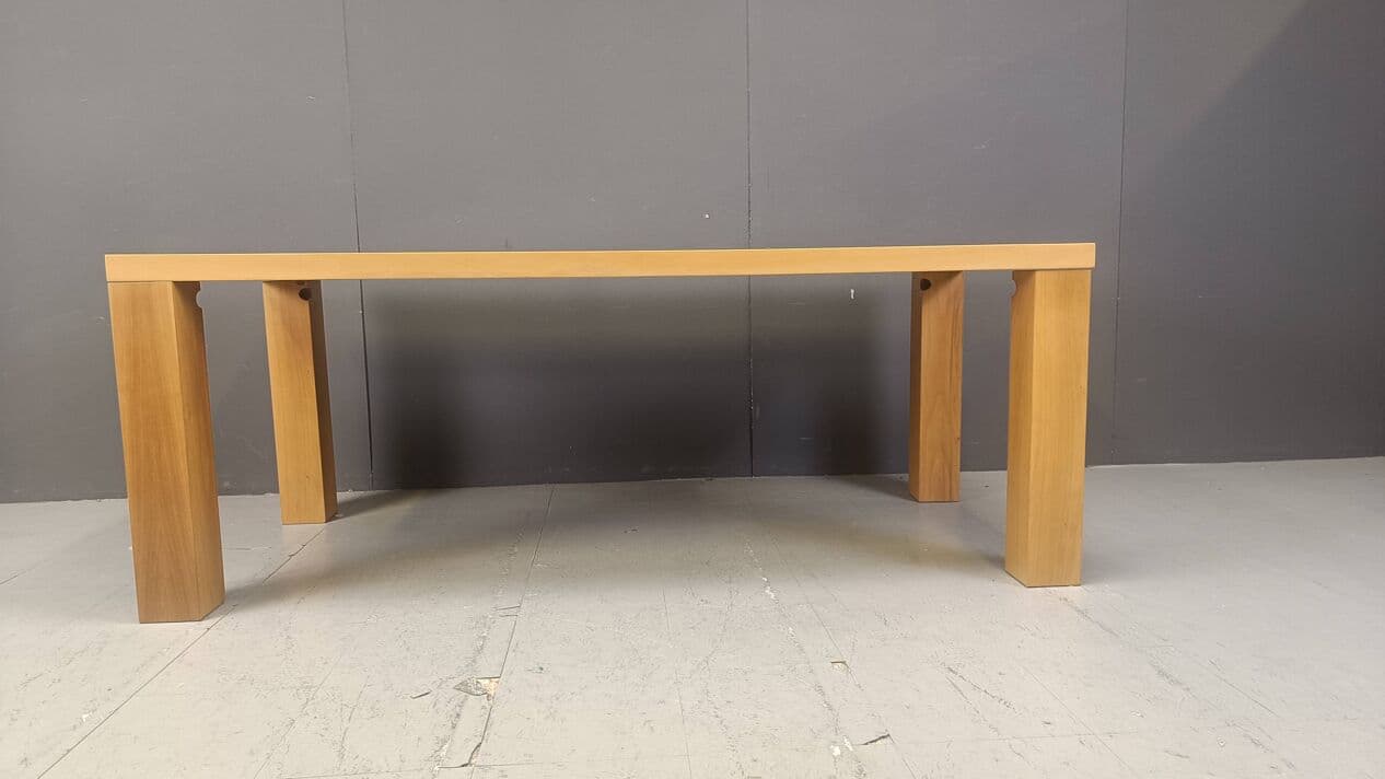 Stół jadalniany, brązowy, drewno, Włochy, lata 80. - 264330