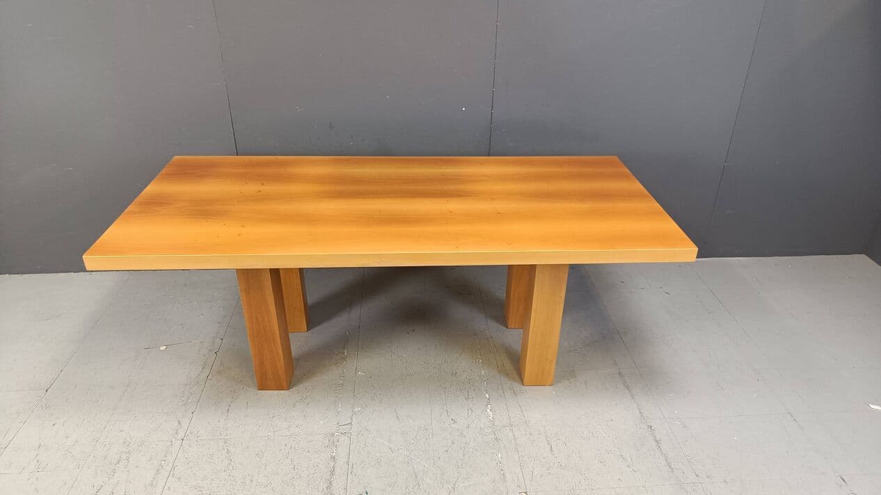 Stół jadalniany, brązowy, drewno, Włochy, lata 80. - 264323