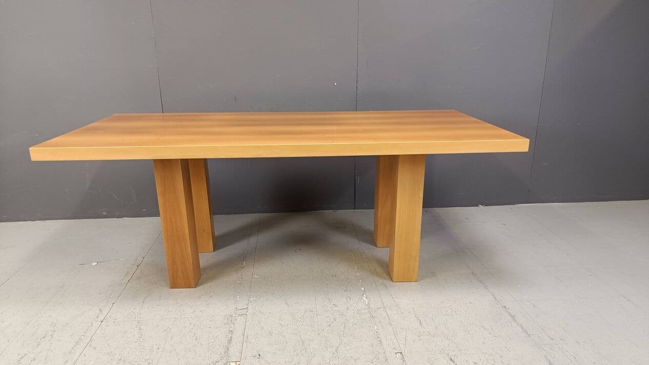 Stół jadalniany, brązowy, drewno, Włochy, lata 80. - 264325