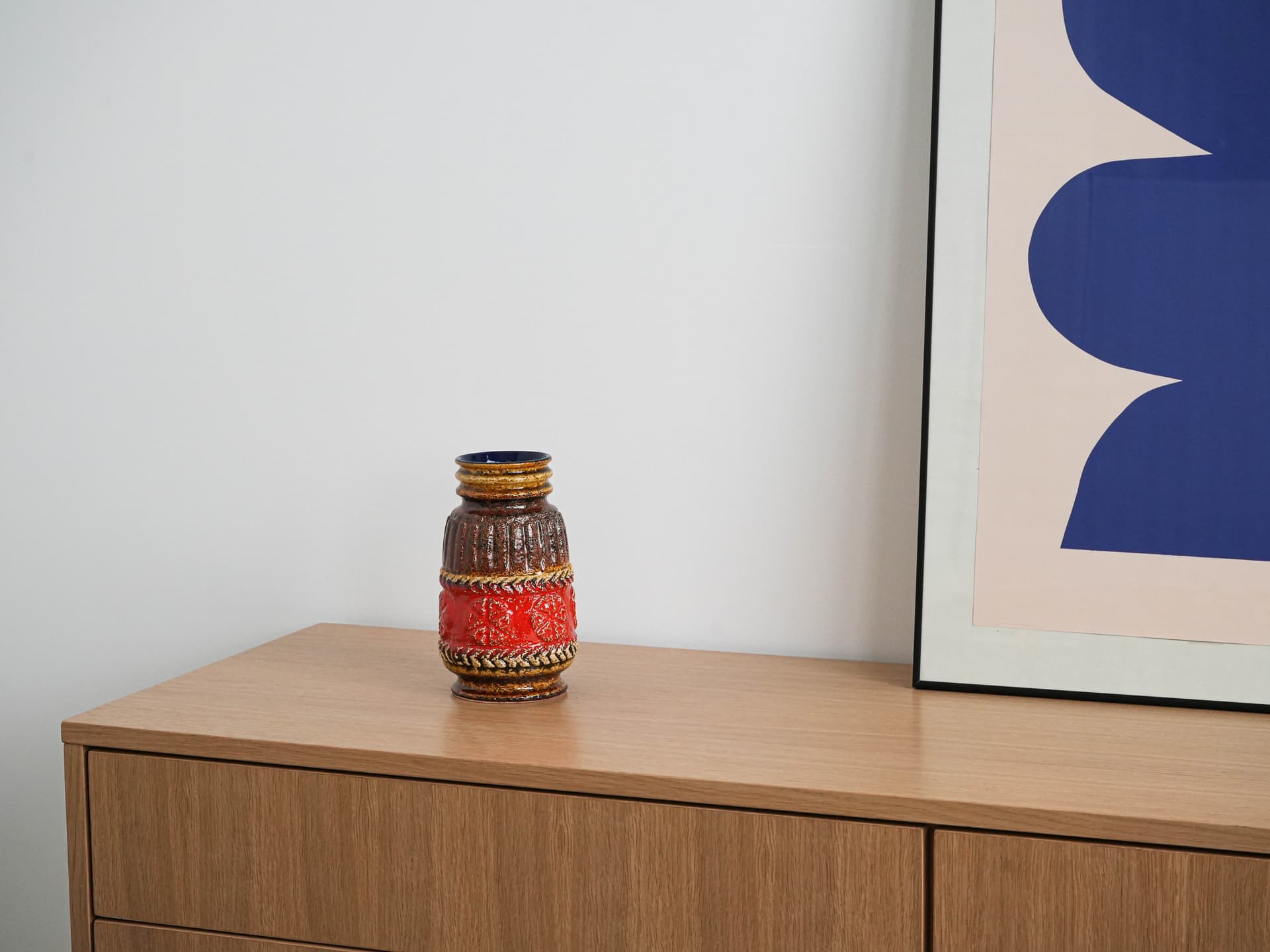 Wazon Fat Lava, multikolor, ceramika, Niemcy, lata 60. - 262221