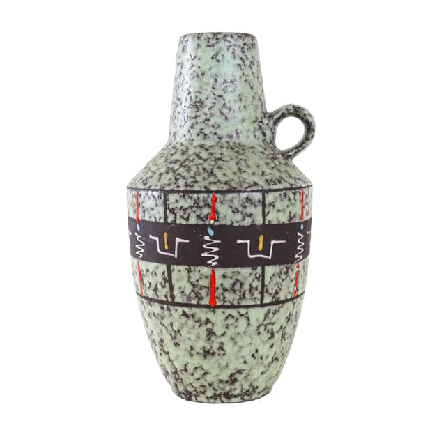 Wazon, multikolor, ceramika, Niemcy, lata 60. - WYMIARY