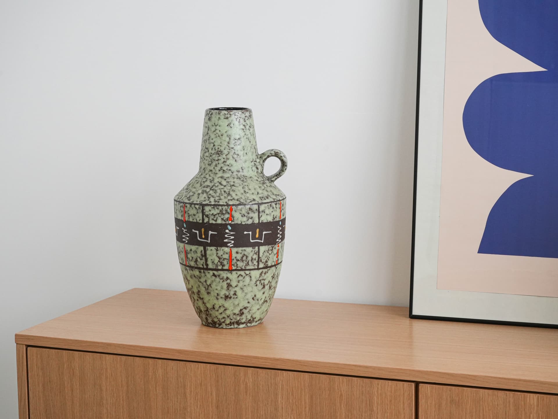 Wazon, multikolor, ceramika, Niemcy, lata 60. - 262247