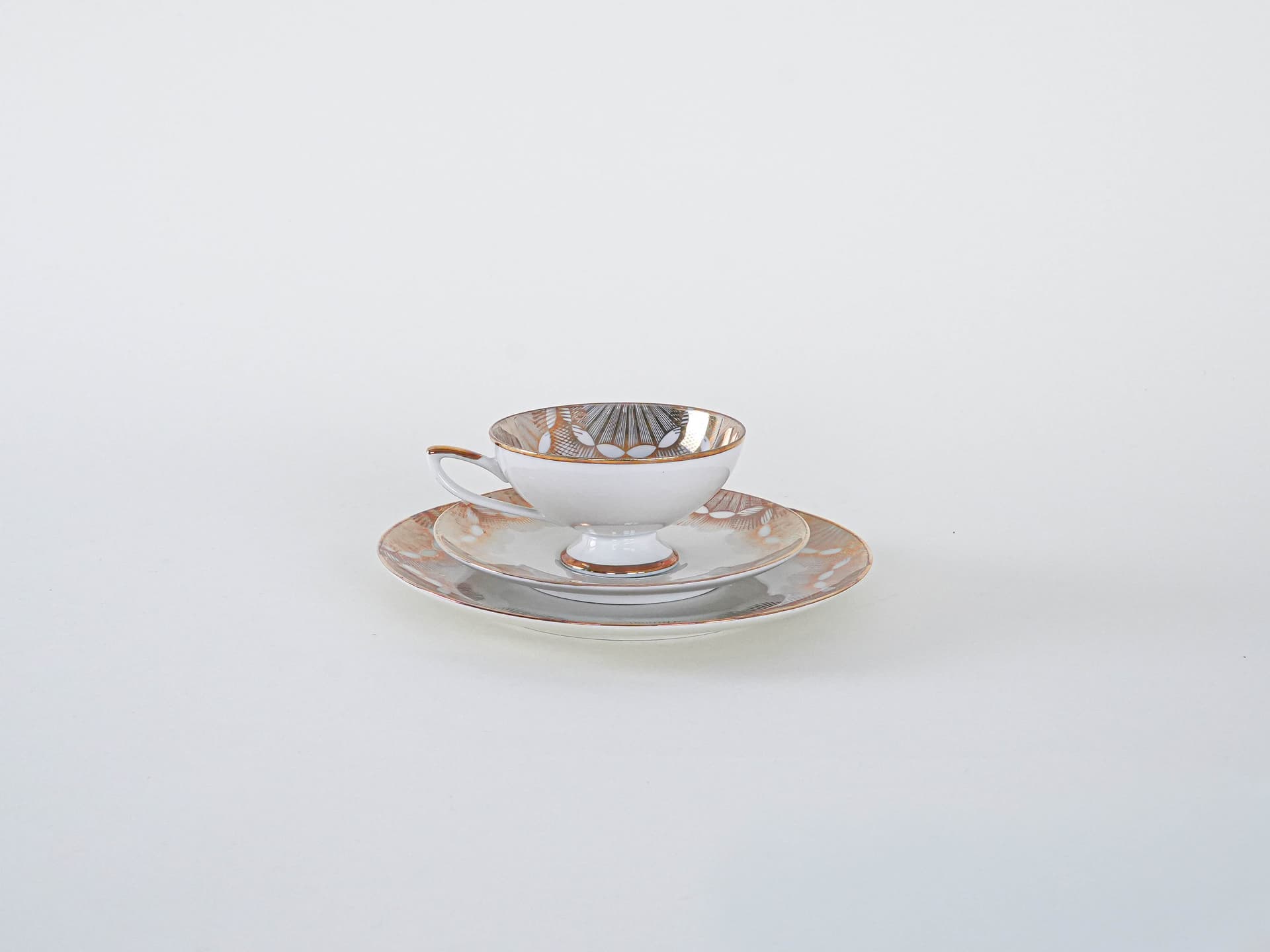 Filiżanka z talerzykiem, Winterling Röslau, biały, porcelana, Niemcy, lata 40. - 262256