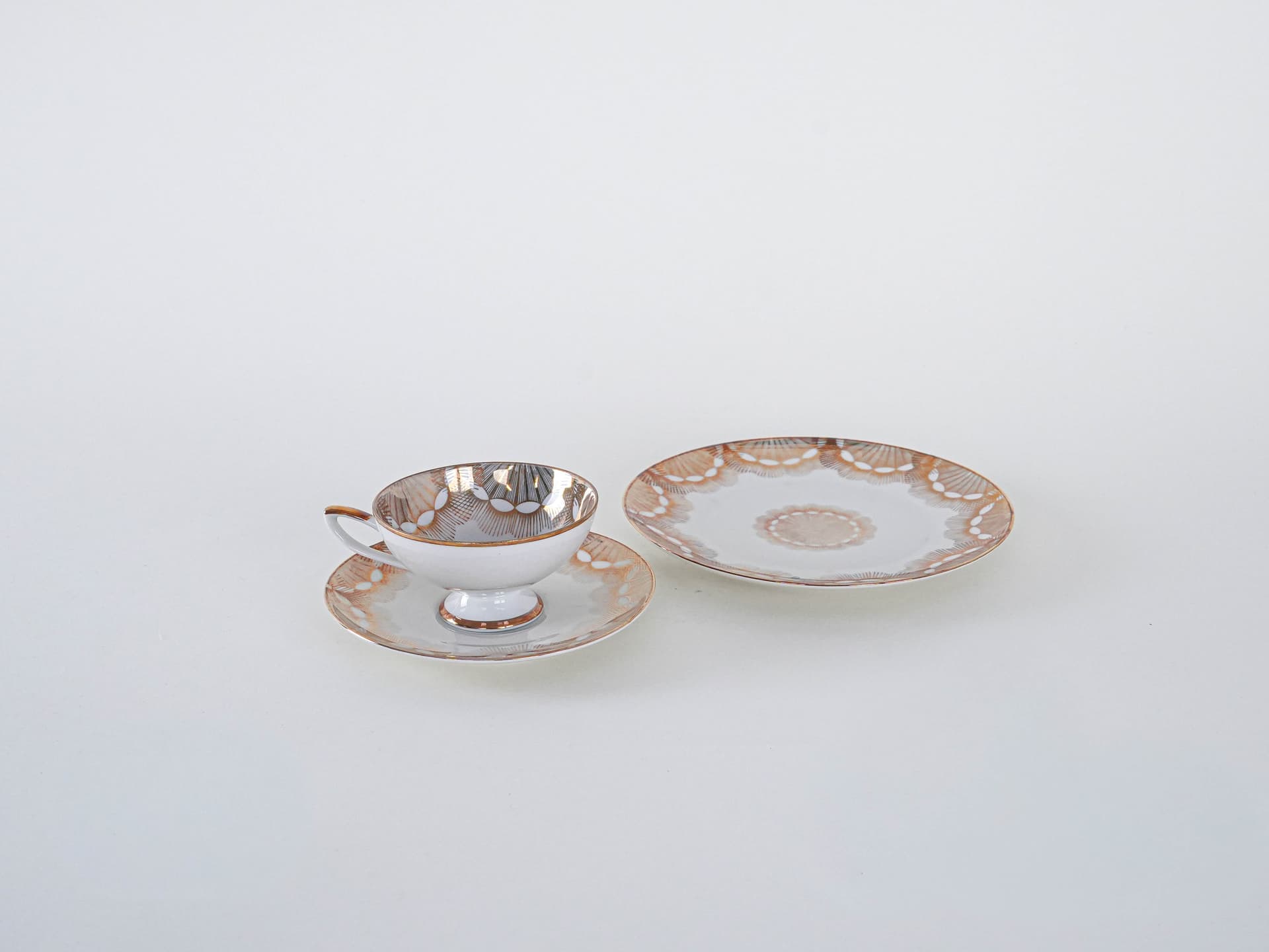 Filiżanka z talerzykiem, Winterling Röslau, biały, porcelana, Niemcy, lata 40. - 262257