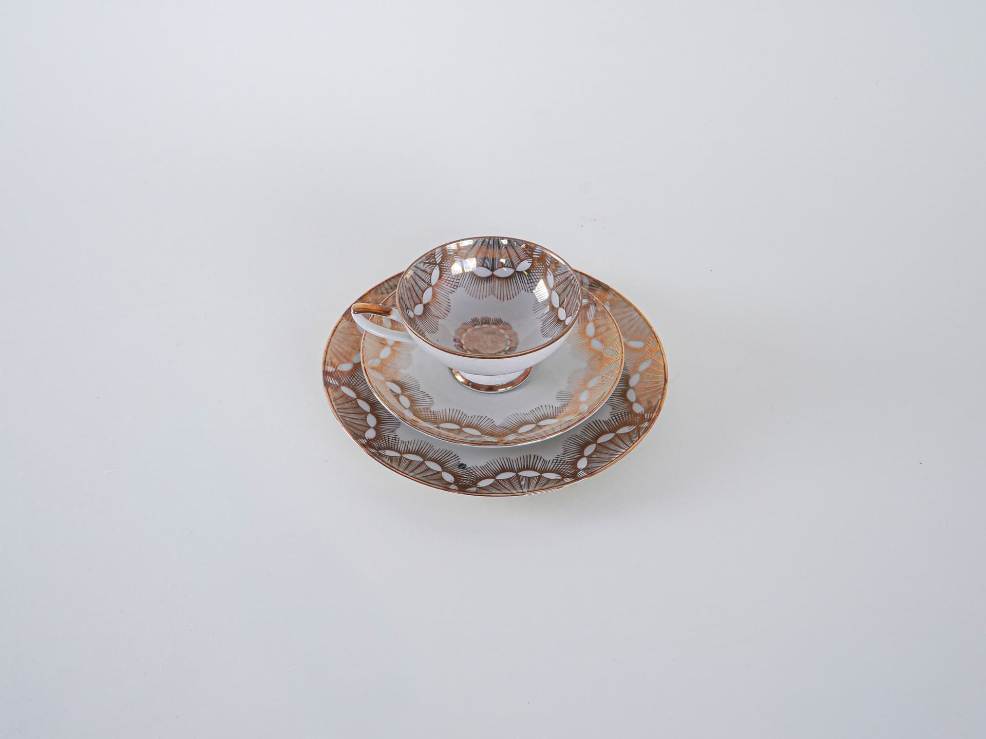 Filiżanka z talerzykiem, Winterling Röslau, biały, porcelana, Niemcy, lata 40. - 262261