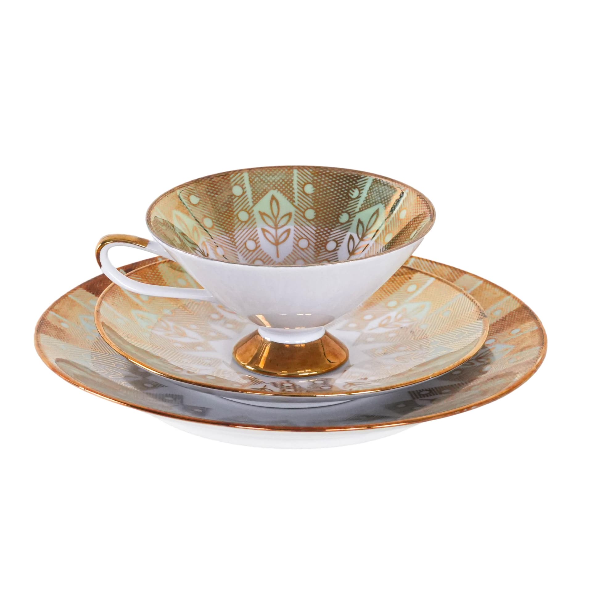 Filiżanka art déco, porcelana biała, Niemcy, lata 40.