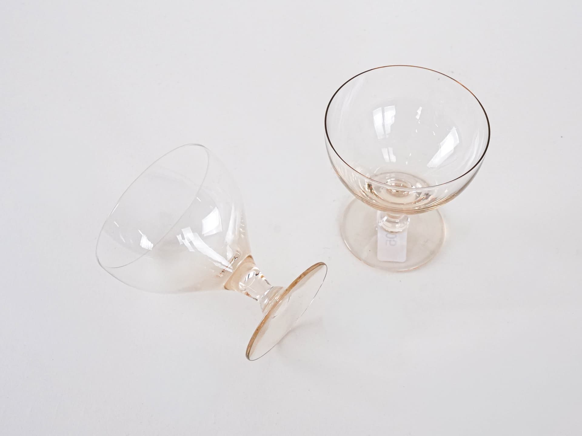 Komplet pucharków deserowych, złoty, szkło, Dania, lata 70. - 262315