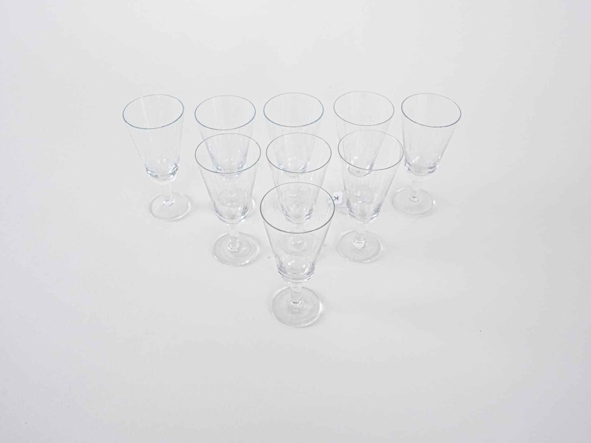 Komplet kieliszków, kryształ transparentny, Dania, lata 70. - 262366