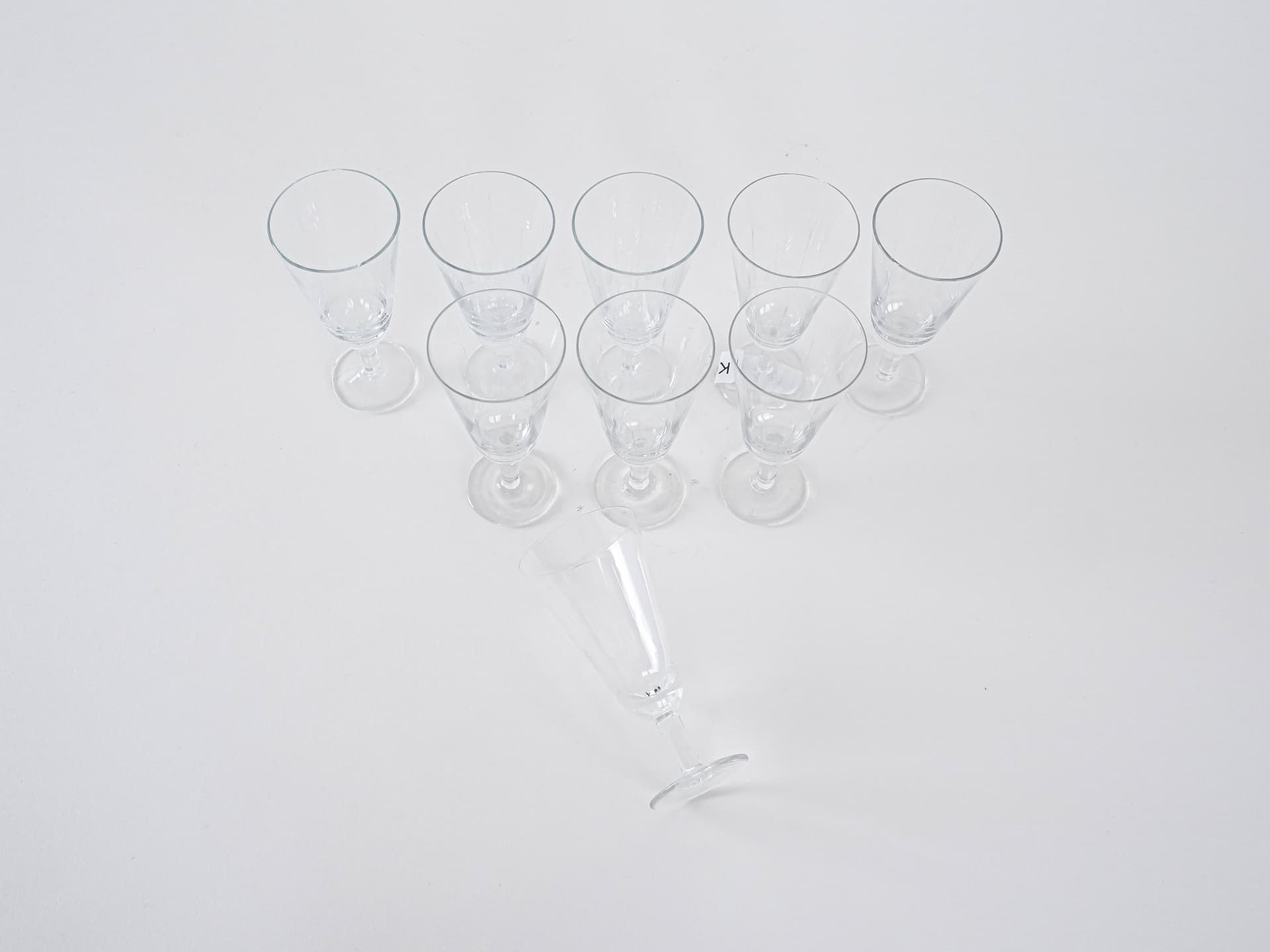 Komplet kieliszków, kryształ transparentny, Dania, lata 70. - 262364