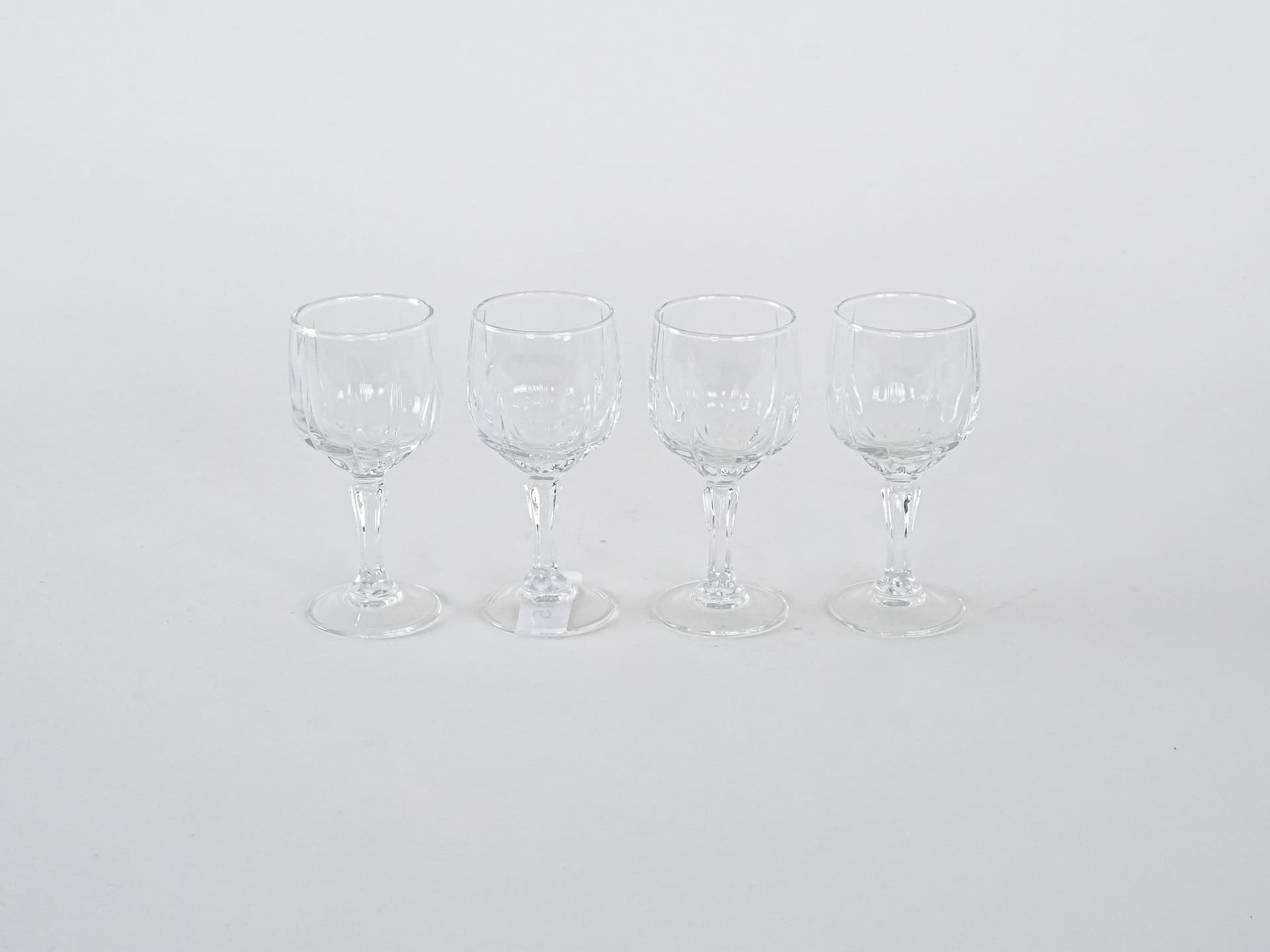 Komplet kieliszków, transparent, kryształ, Dania, lata 70. - 262369