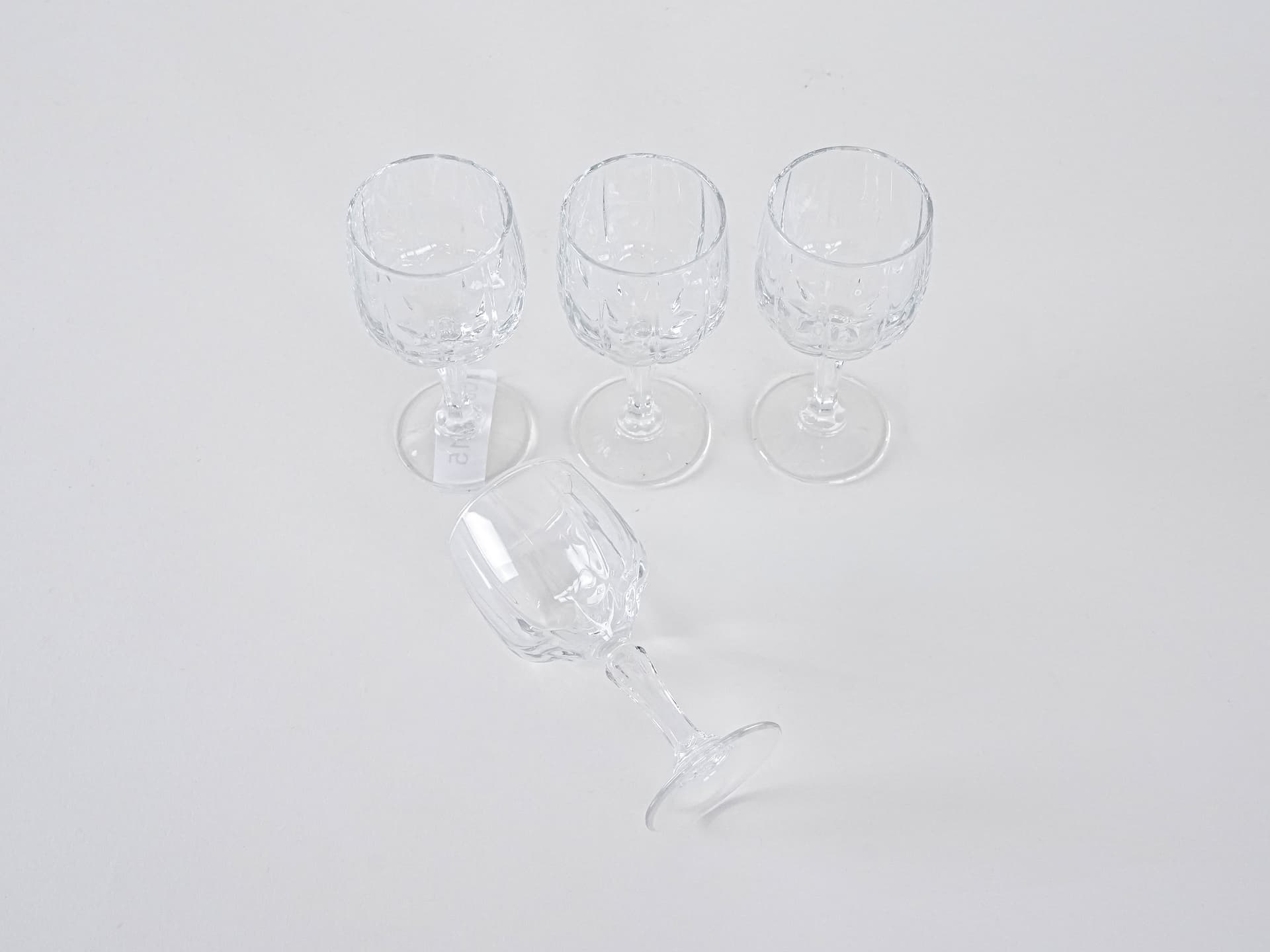 Komplet kieliszków, transparent, kryształ, Dania, lata 70. - 262372