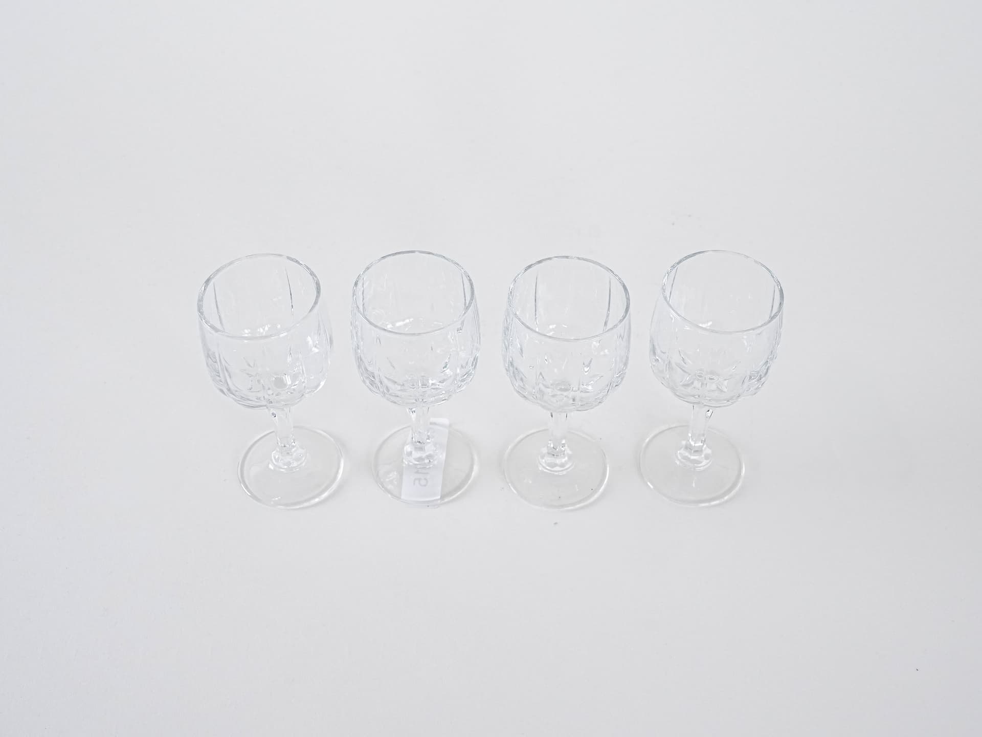 Komplet kieliszków, transparent, kryształ, Dania, lata 70. - 262371