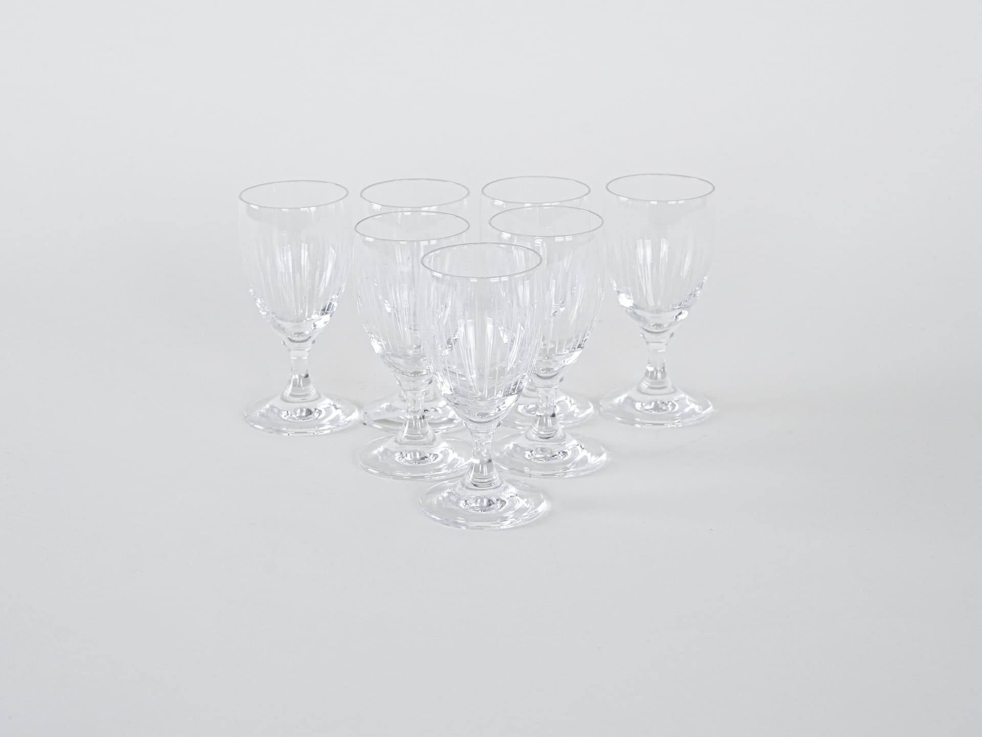 Komplet kieliszków, transparentny kryształ, Dania, lata 70. - 262382
