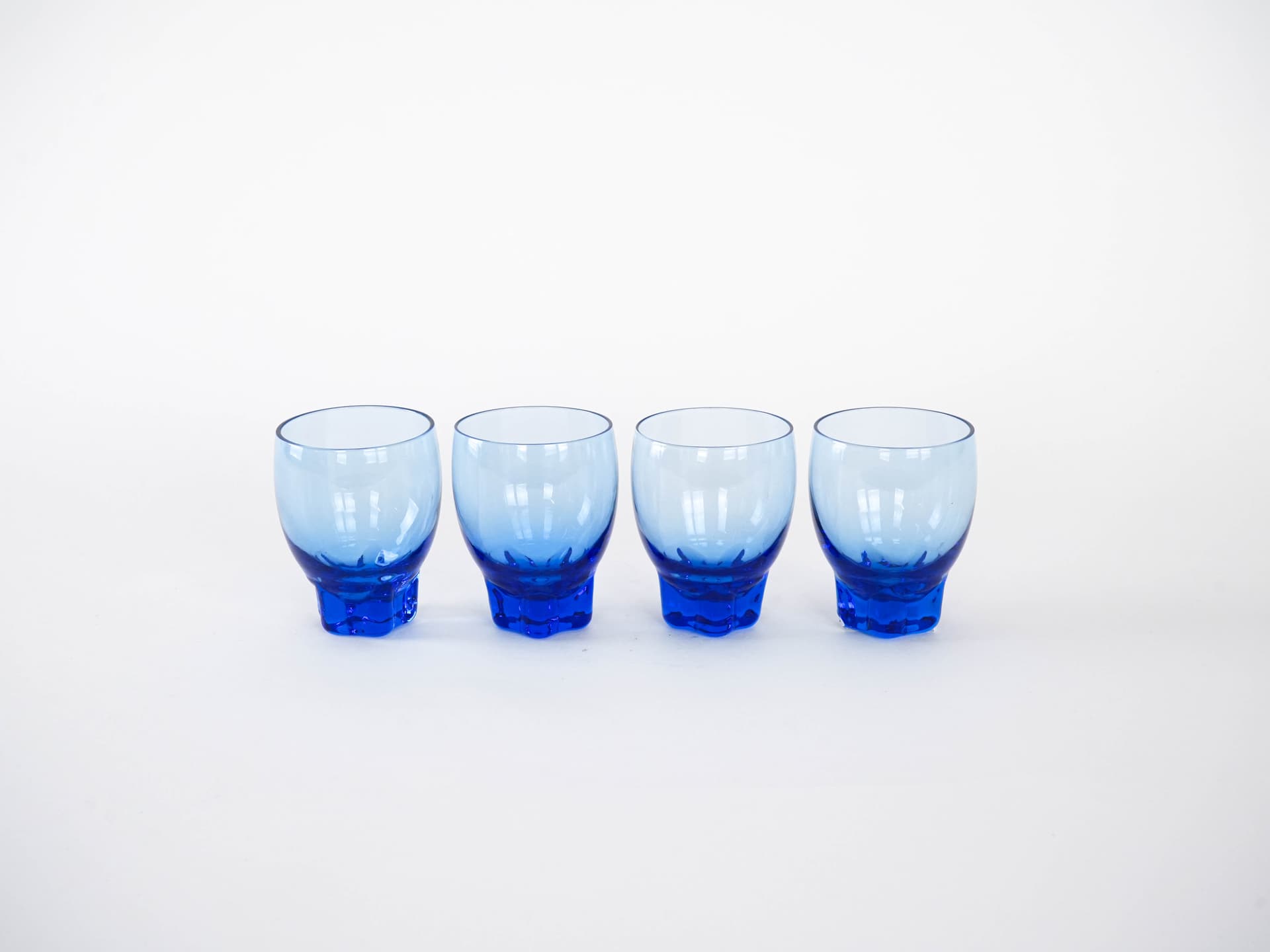 Komplet szklanek, kobaltowy, szkło, Dania, lata 70. - 262390