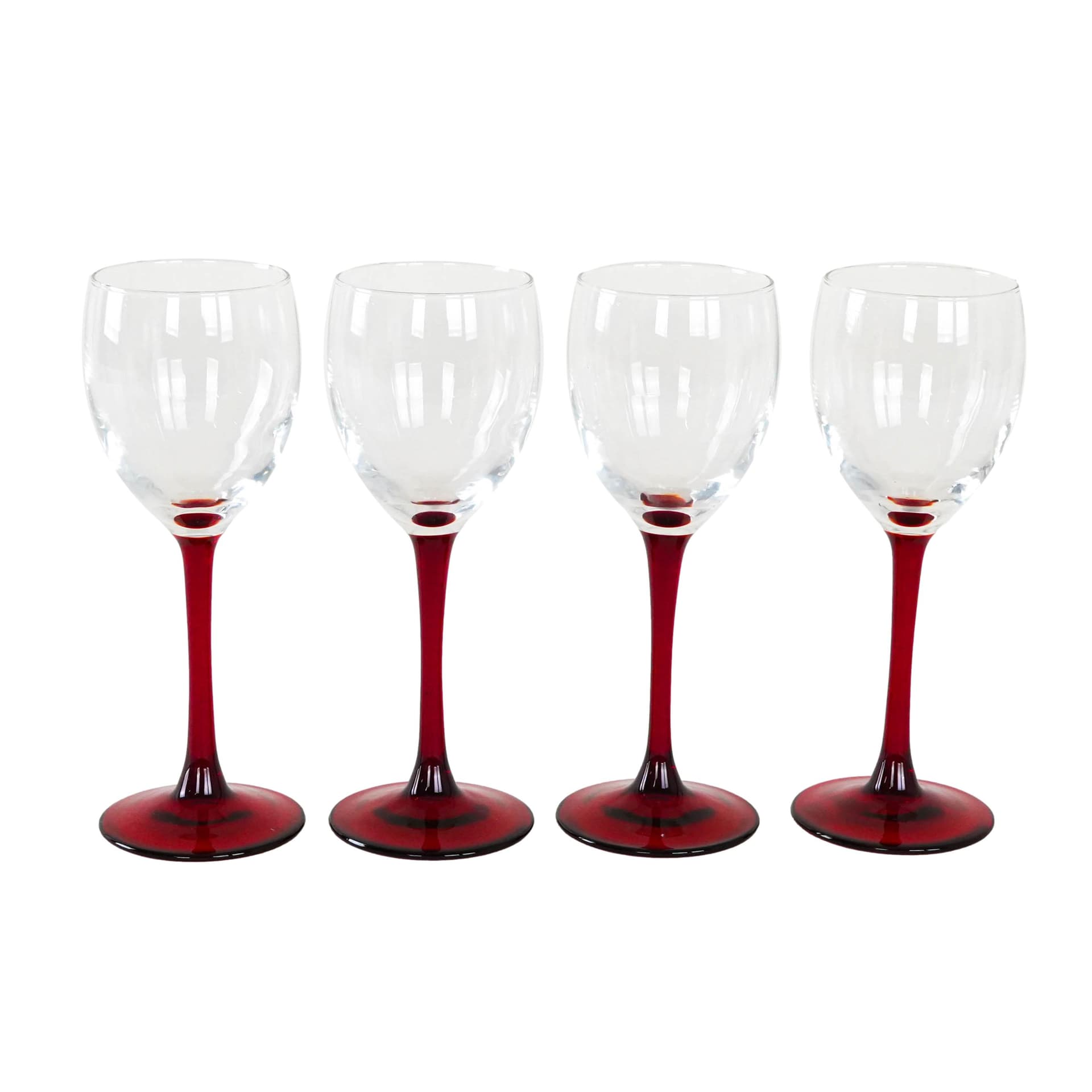 Komplet kieliszków do wina, multikolor, szkło, Dania, lata 70.