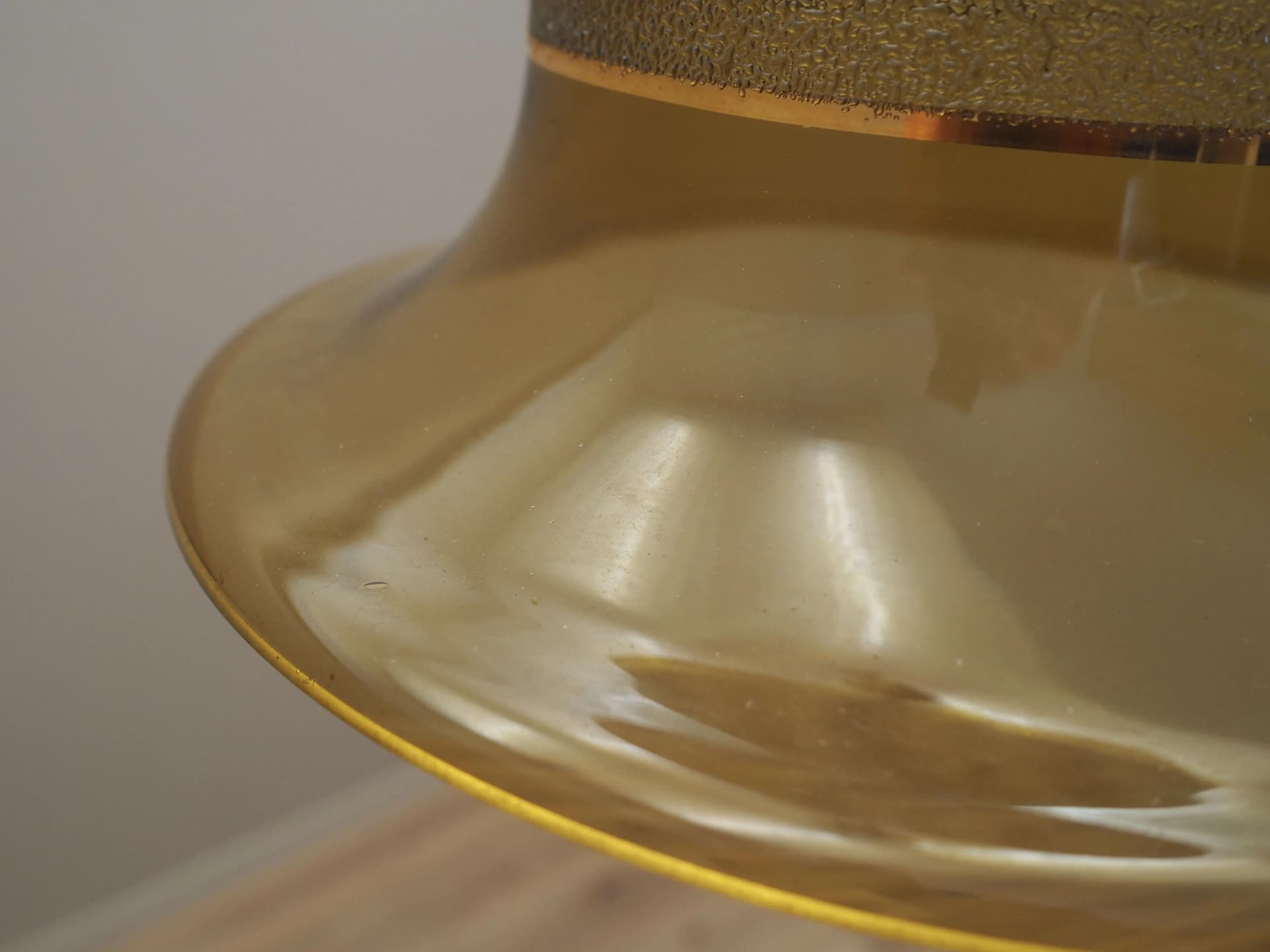 Lampa wisząca, szkło pomarańczowe, metal, Dania, lata 60. - 19836