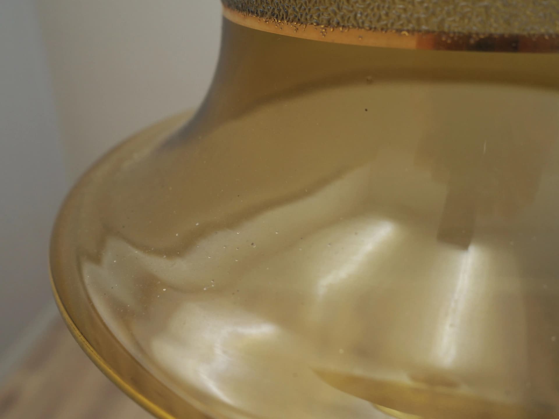 Lampa wisząca, szkło pomarańczowe, metal, Dania, lata 60. - 19837