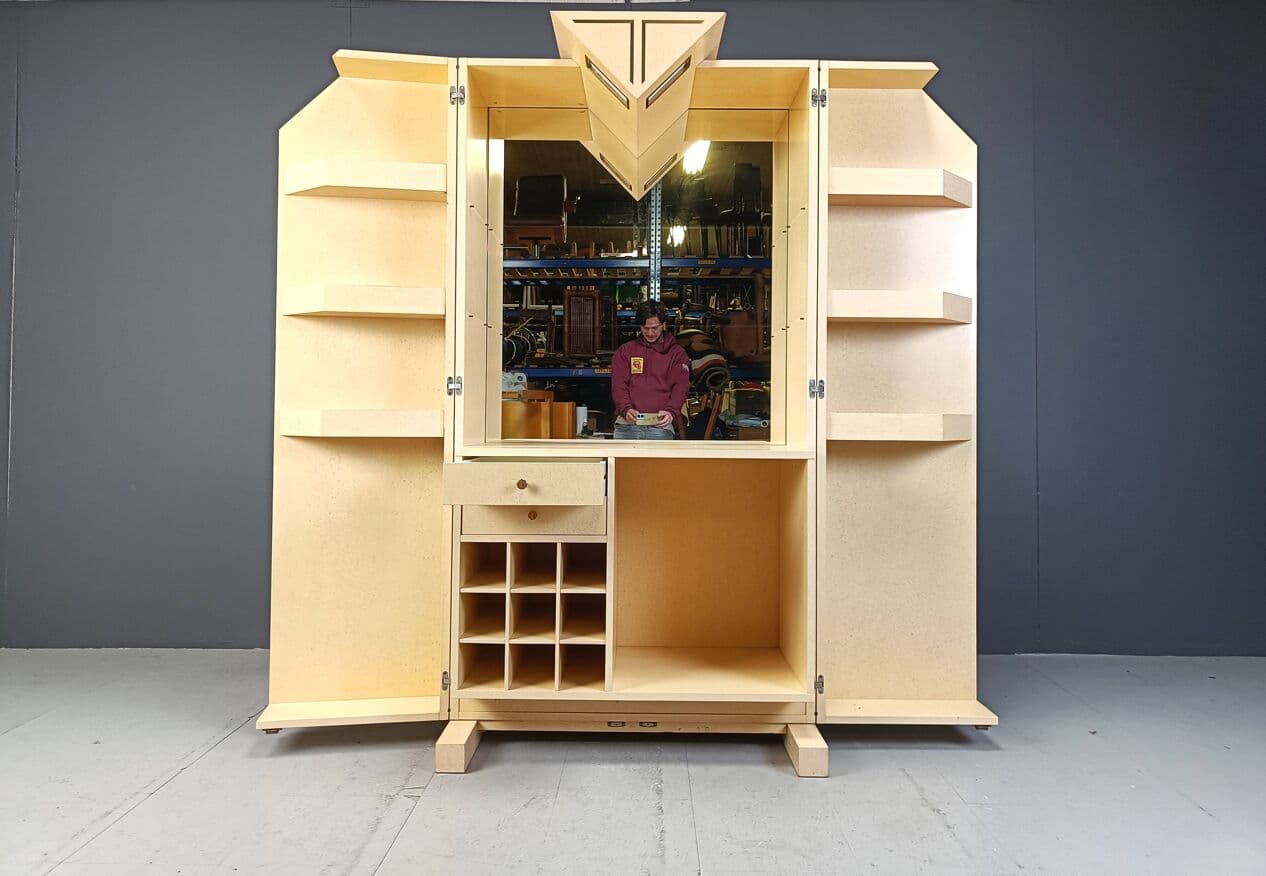 Barek, beżowy, czeczota, Włochy, lata 70. - 264100