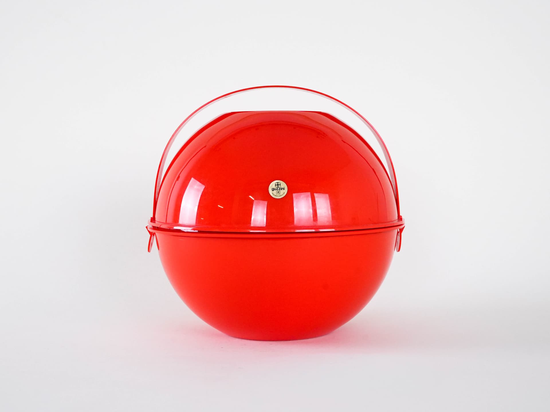 Zestaw piknikowy, czerwony, plastik, Guzzini, Włochy, lata 70. - 262479