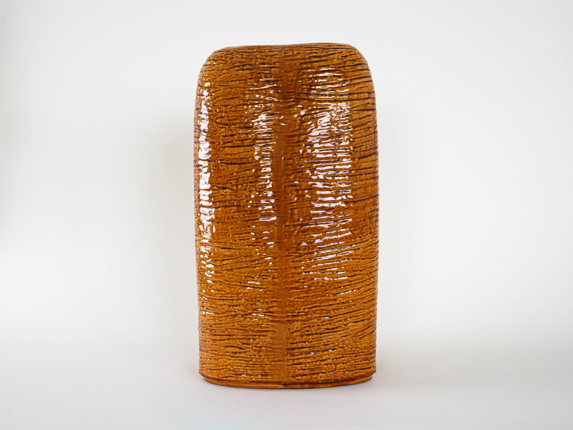 Wazon, brązowy, ceramika, Niemcy, lata 60. - 262496