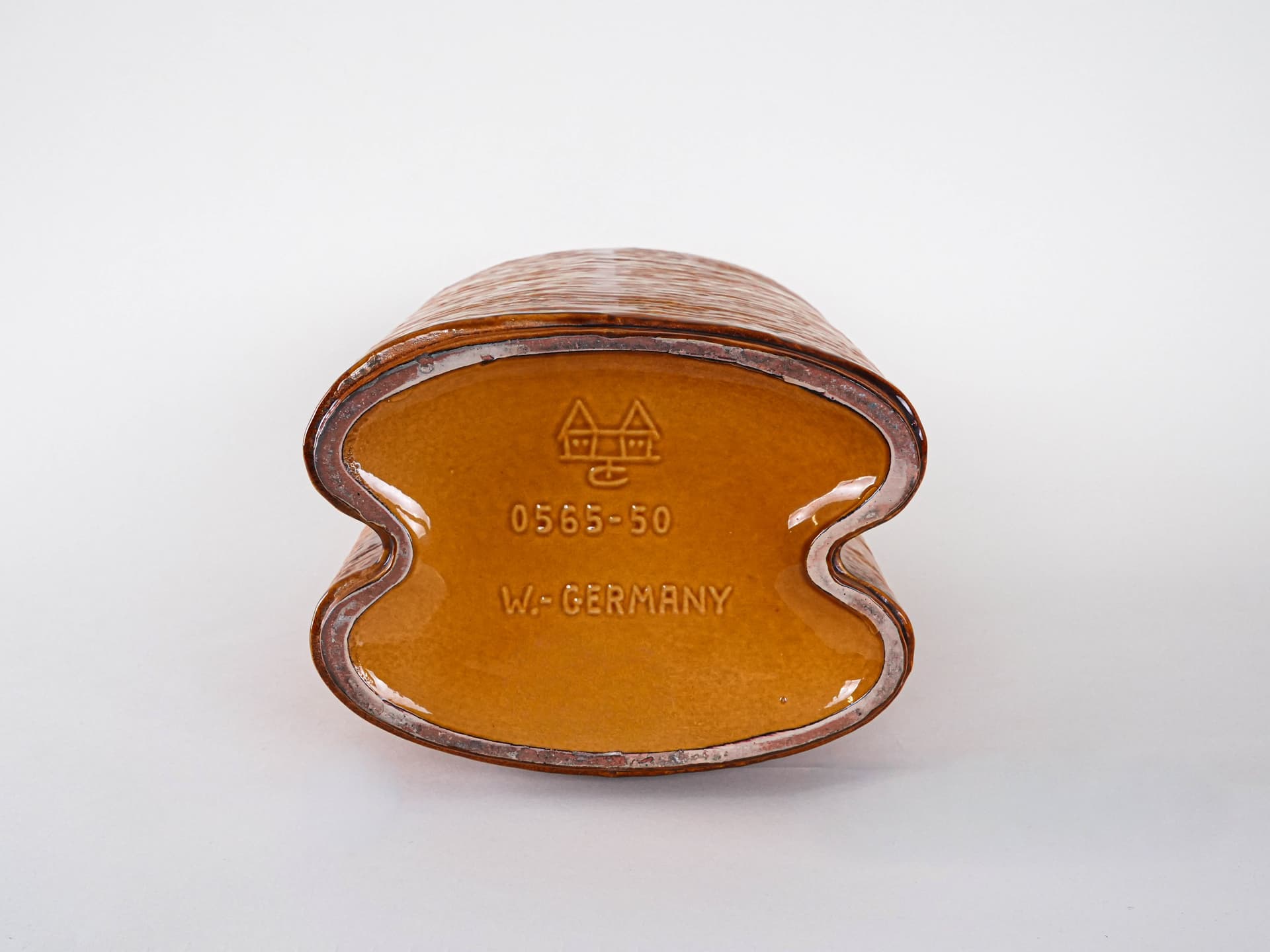 Wazon, brązowy, ceramika, Niemcy, lata 60. - 262495