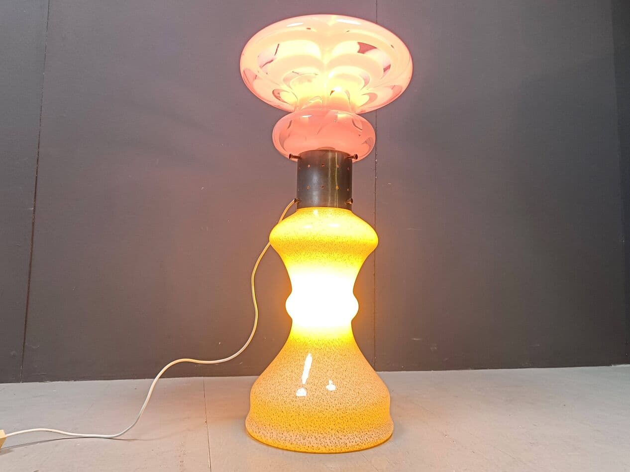 Lampa podłogowa, szkło białe, proj. C. Nason, Mazzega, Włochy, lata 60. - 264025