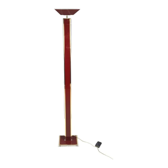 Lampa podłogowa Hollywood Regency, mosiądz czerwony, Francja, lata 70. - WYMIARY