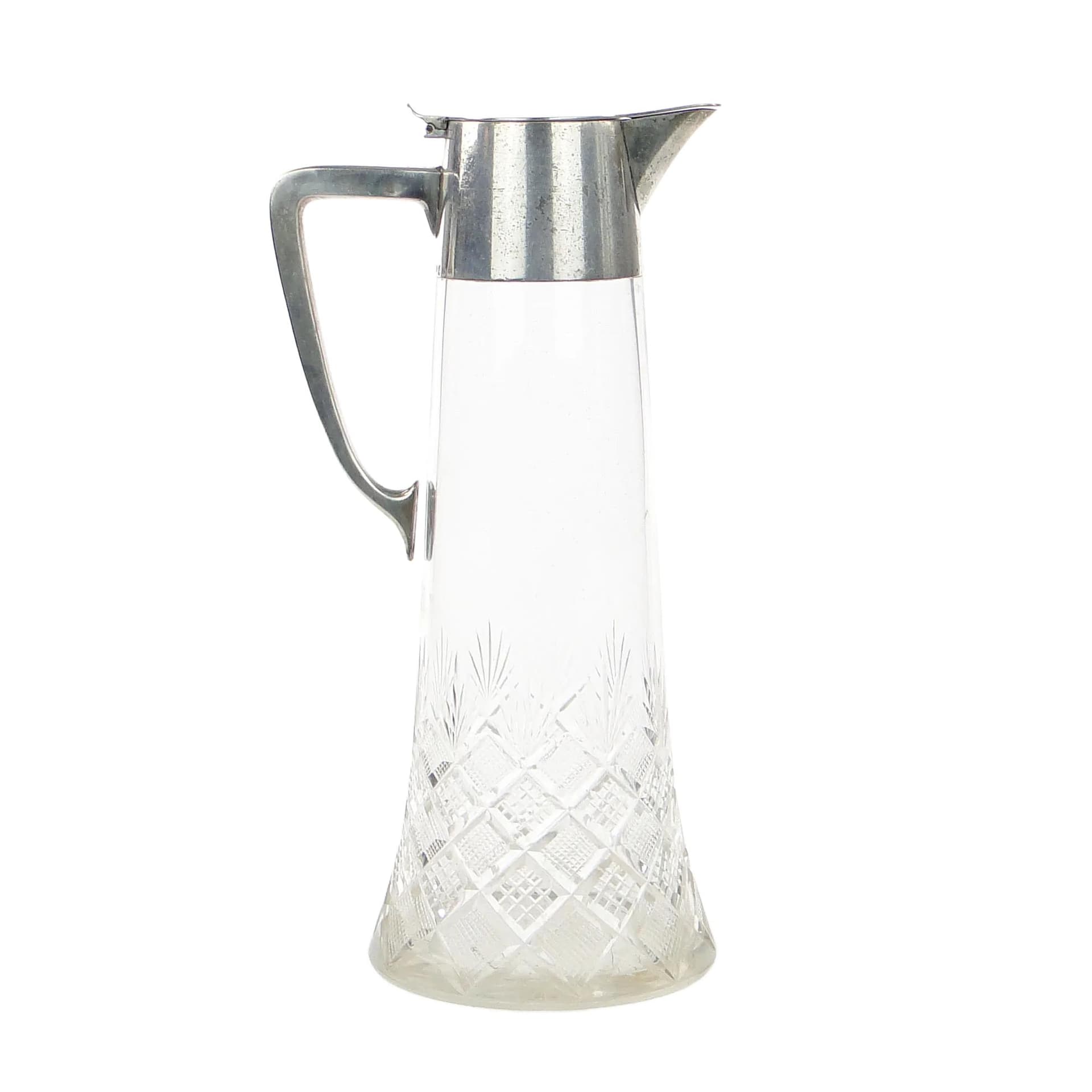 Wine Jug, Transparent Crystal, WMF, Germany, 19th c.