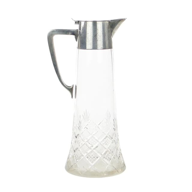 Wine Jug, Transparent Crystal, WMF, Germany, 19th c. - DIMENSION