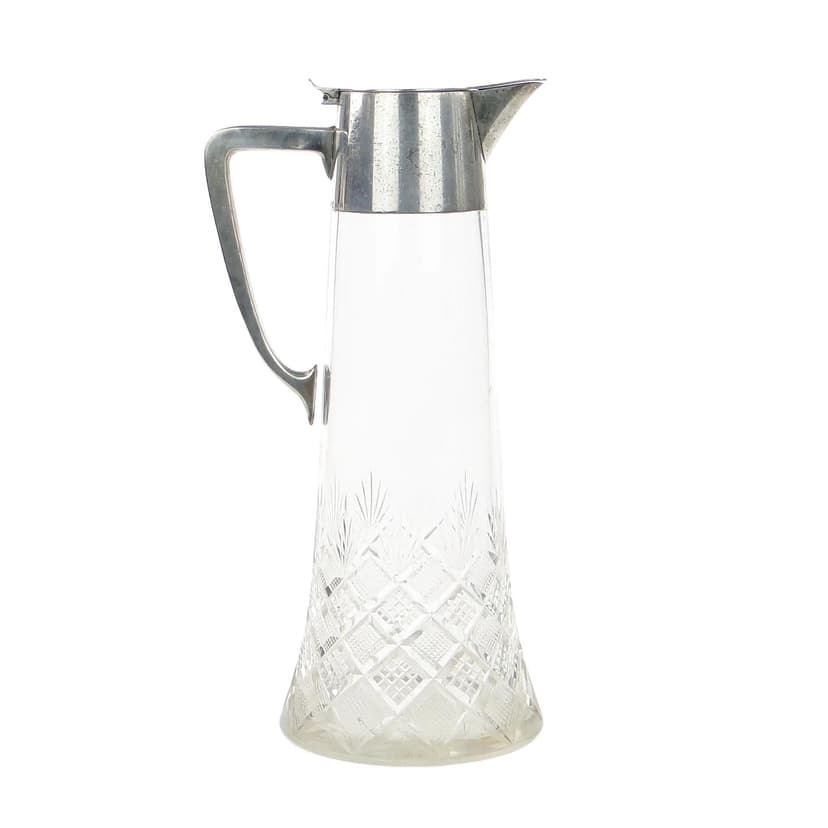 Wine Jug, Transparent Crystal, WMF, Germany, 19th c.