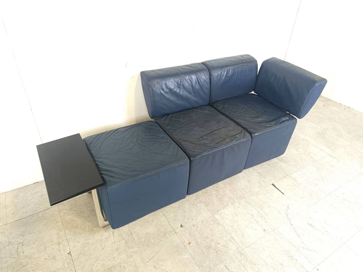 Sofa Clou, niebieska skóra, Cor, Niemcy, lata 90. - 263706