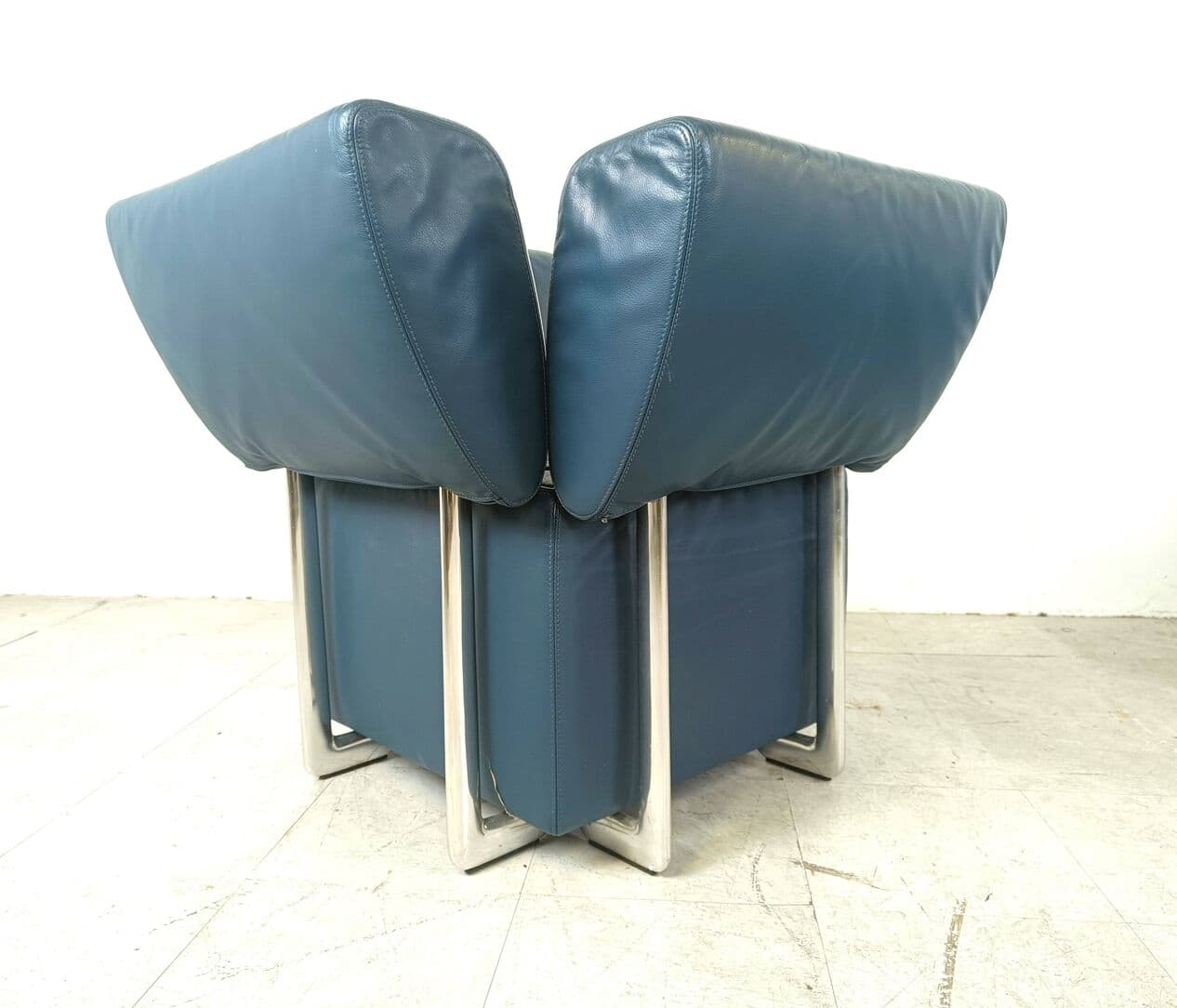 Sofa Clou, niebieska skóra, Cor, Niemcy, lata 90. - 263714