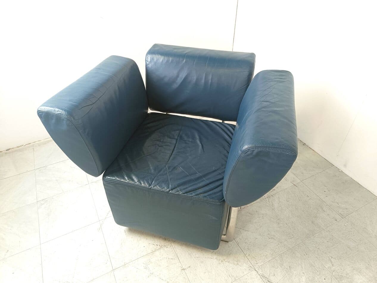 Sofa Clou, niebieska skóra, Cor, Niemcy, lata 90. - 263712