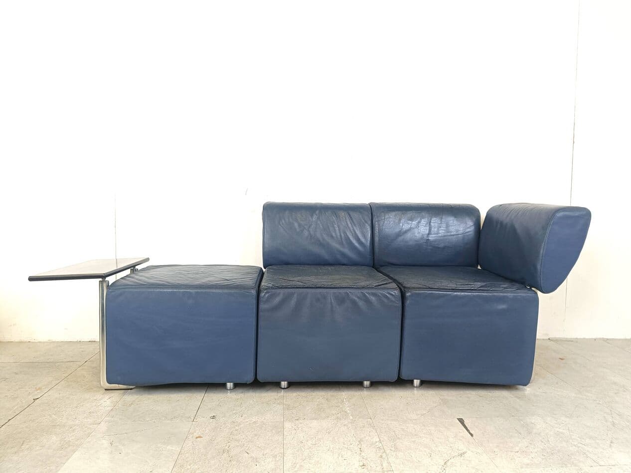 Sofa Clou, niebieska skóra, Cor, Niemcy, lata 90. - 263707