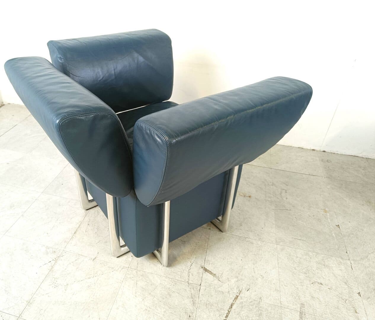 Sofa Clou, niebieska skóra, Cor, Niemcy, lata 90. - 263715