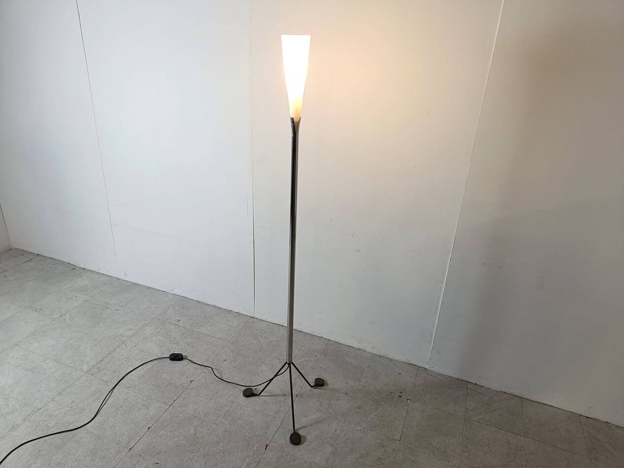 Lampa podłogowa, postmodernistyczna, szkło Murano srebrny, Włochy, lata 90. - 263700