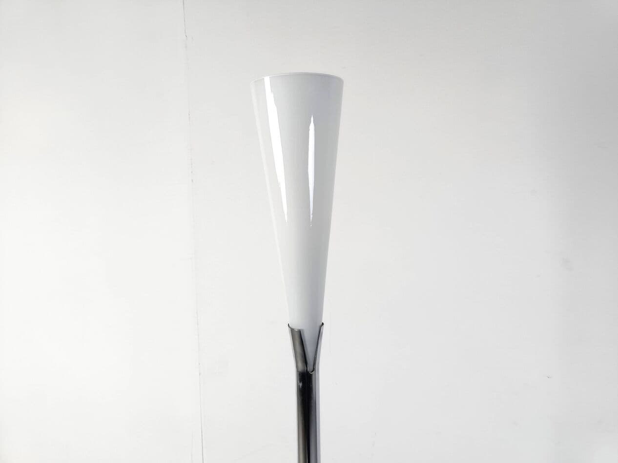 Lampa podłogowa, postmodernistyczna, szkło Murano srebrny, Włochy, lata 90. - 263697