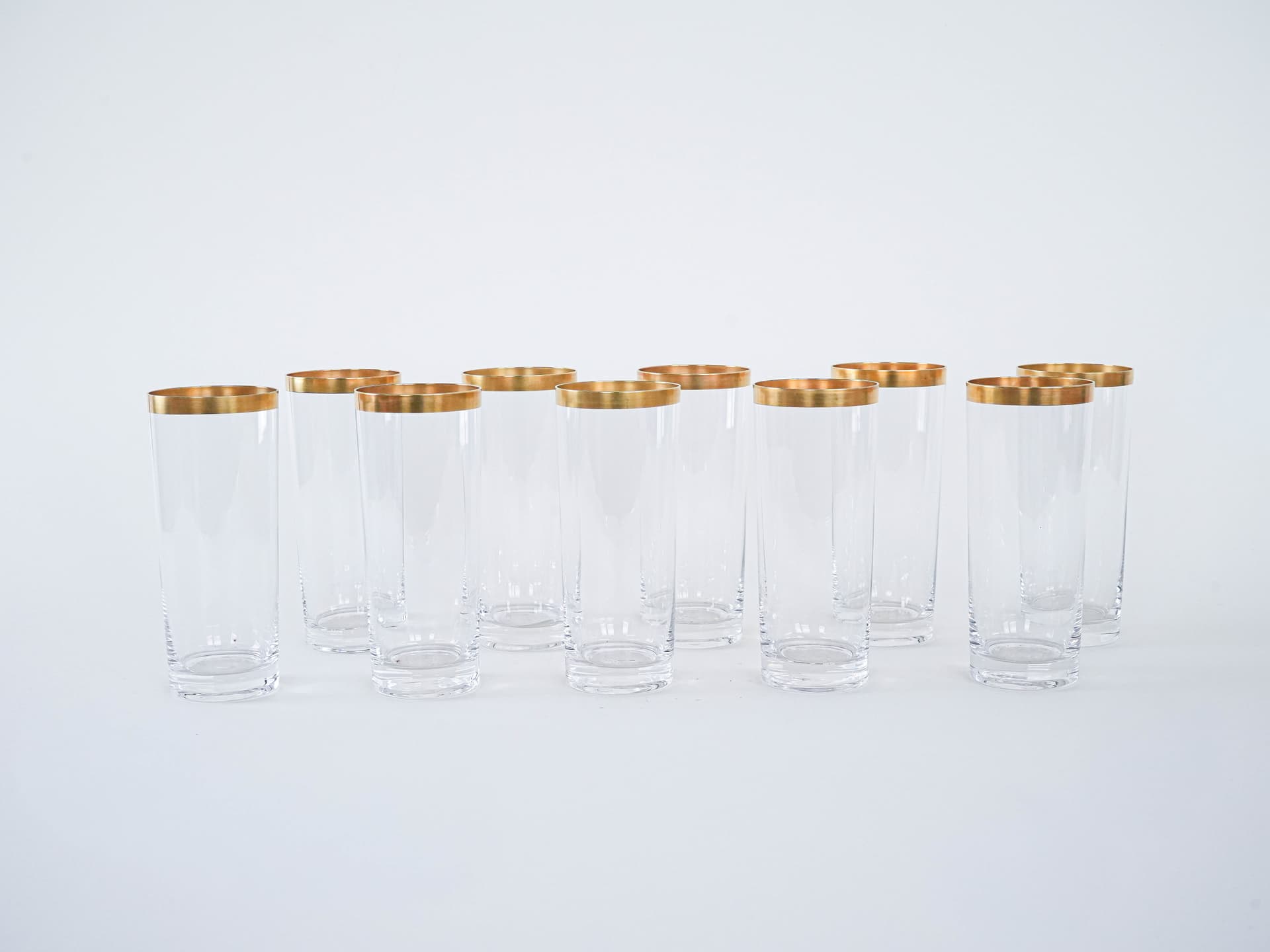 Komplet szklanek kryształ transparentny, Włochy, lata 70. - 262577