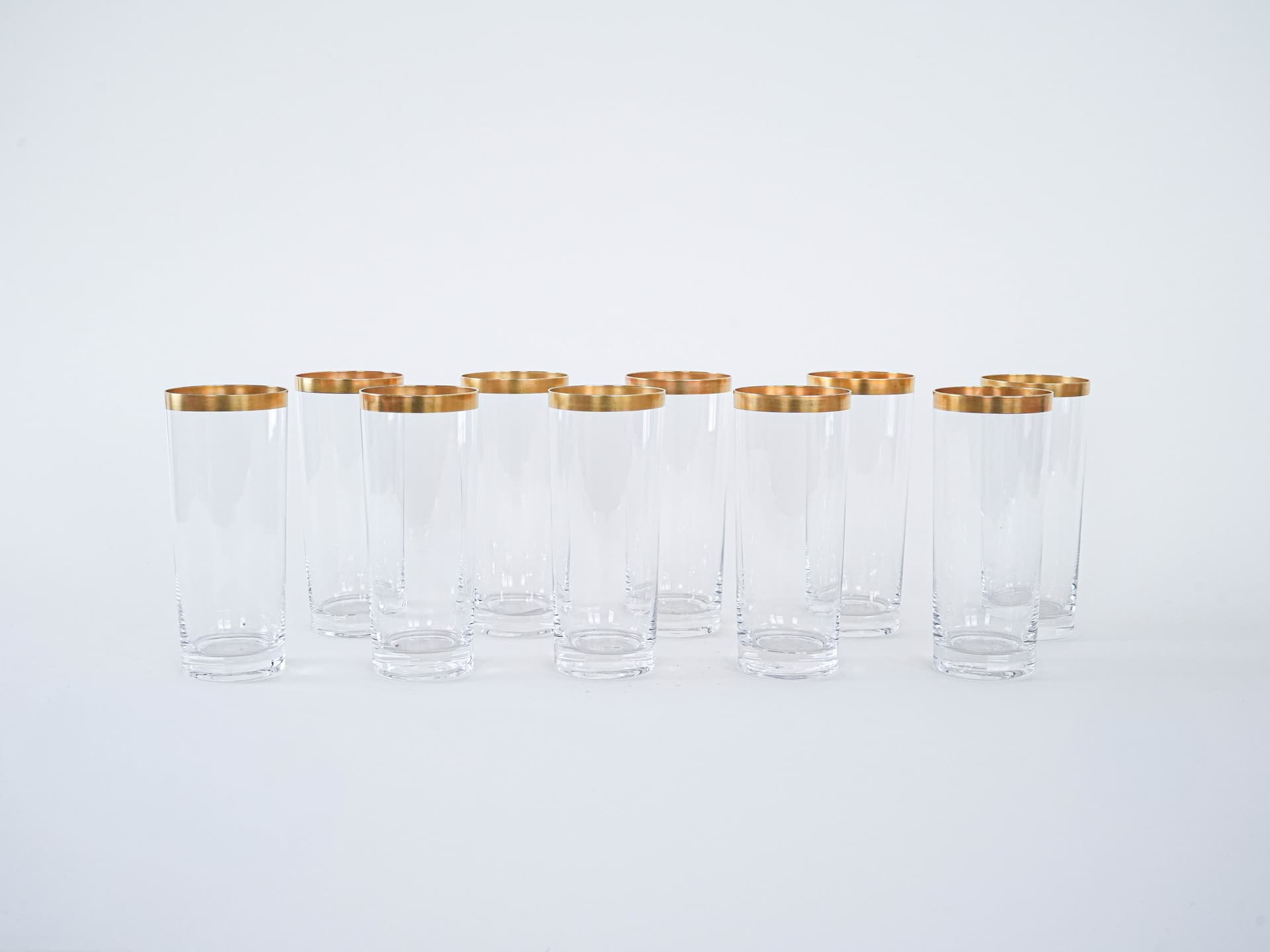 Komplet szklanek kryształ transparentny, Włochy, lata 70. - 262579