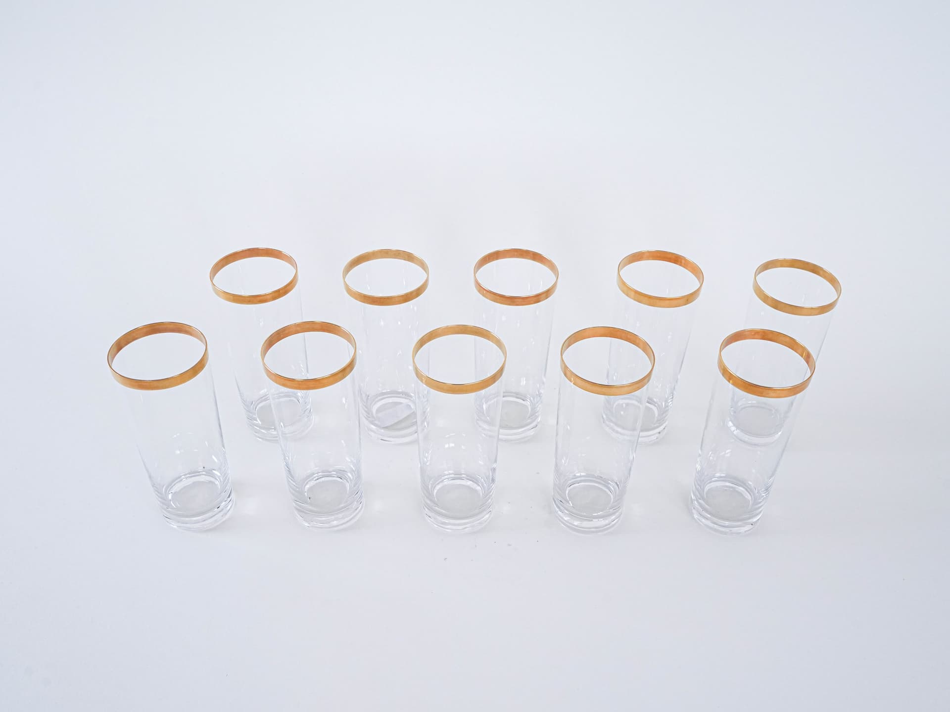 Komplet szklanek kryształ transparentny, Włochy, lata 70. - 262578