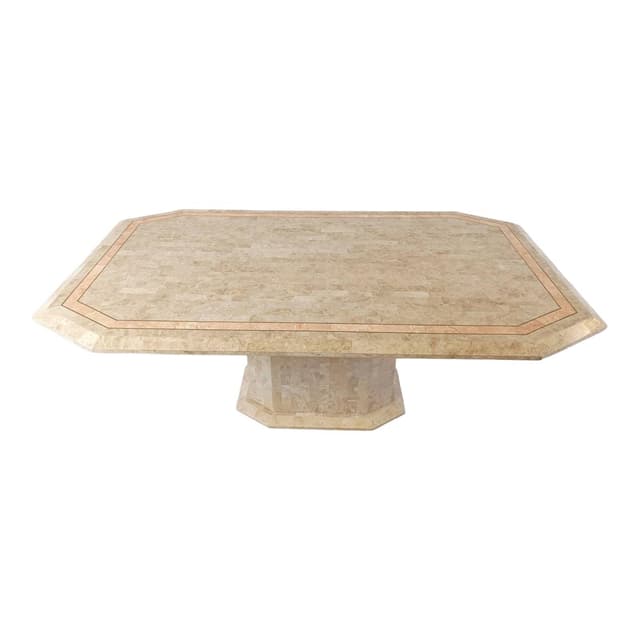Stół jadalniany, kamień mozaikowy beżowy, lata 70. - WYMIARY