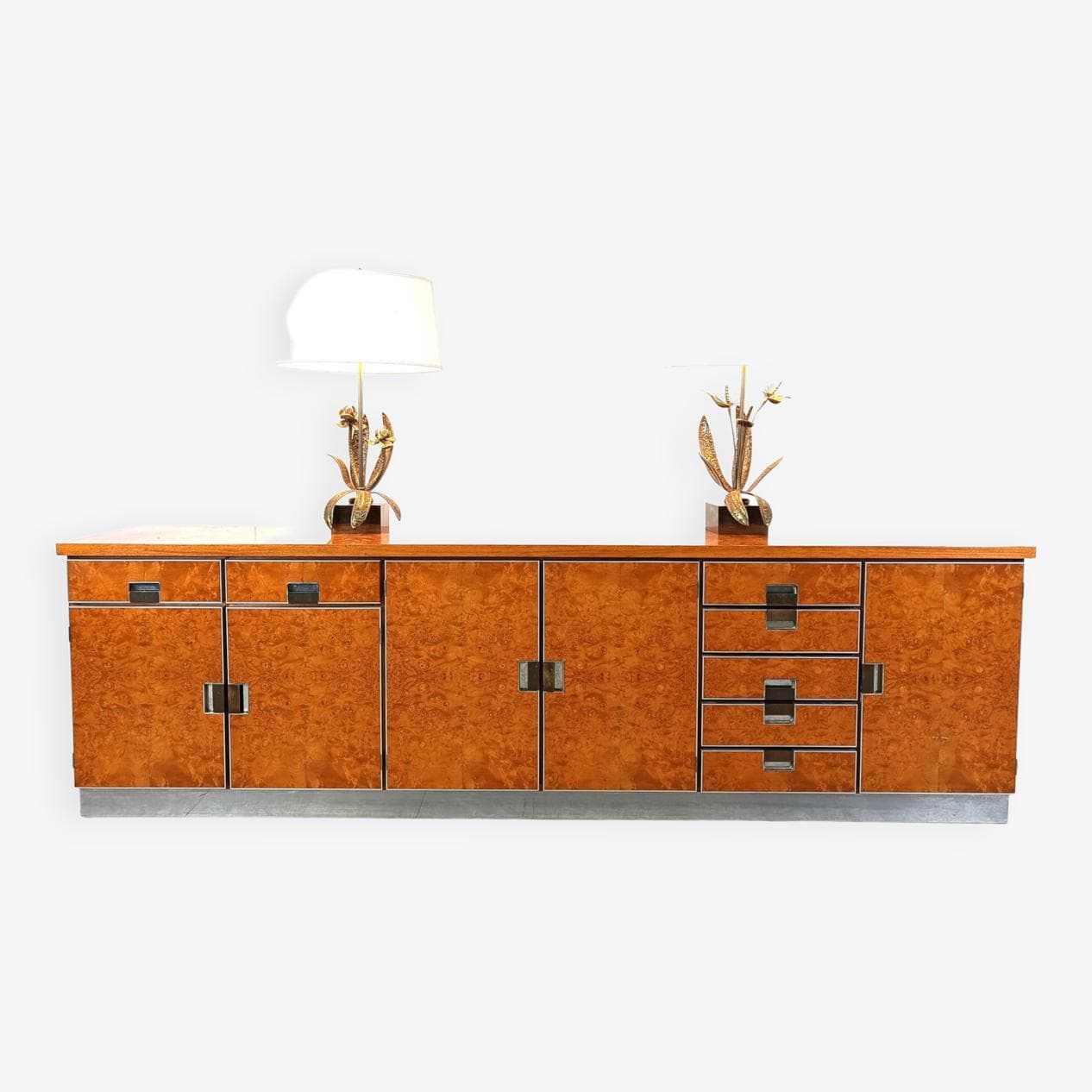 Komoda, czeczota brąz, Włochy, lata 70. - 263509