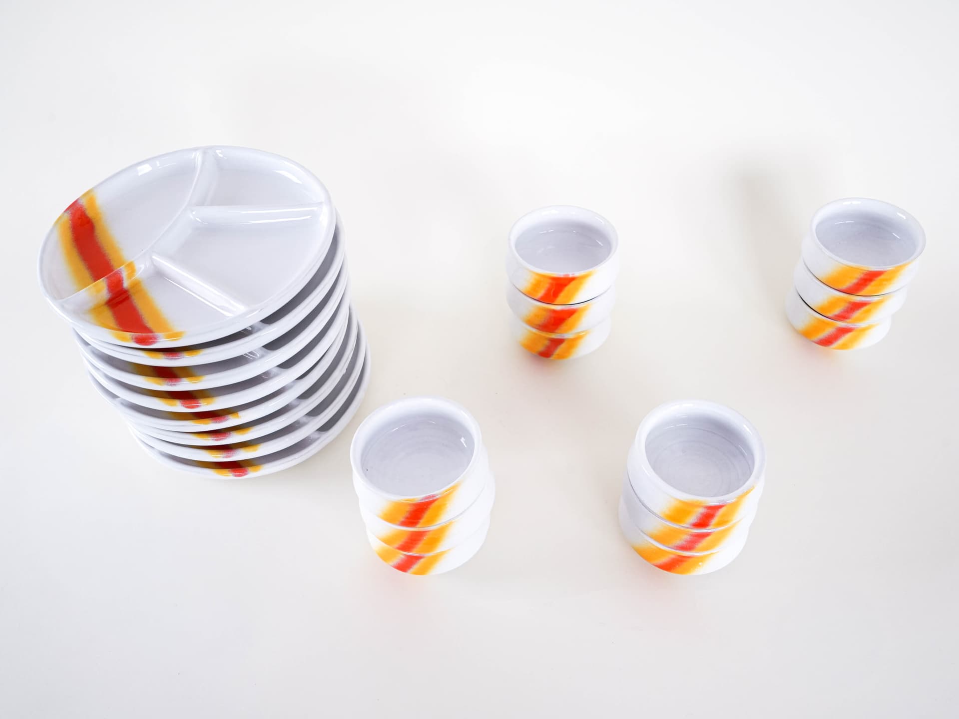 Komplet do serwowania, multikolor, ceramika, Włochy, lata 70. - 262672