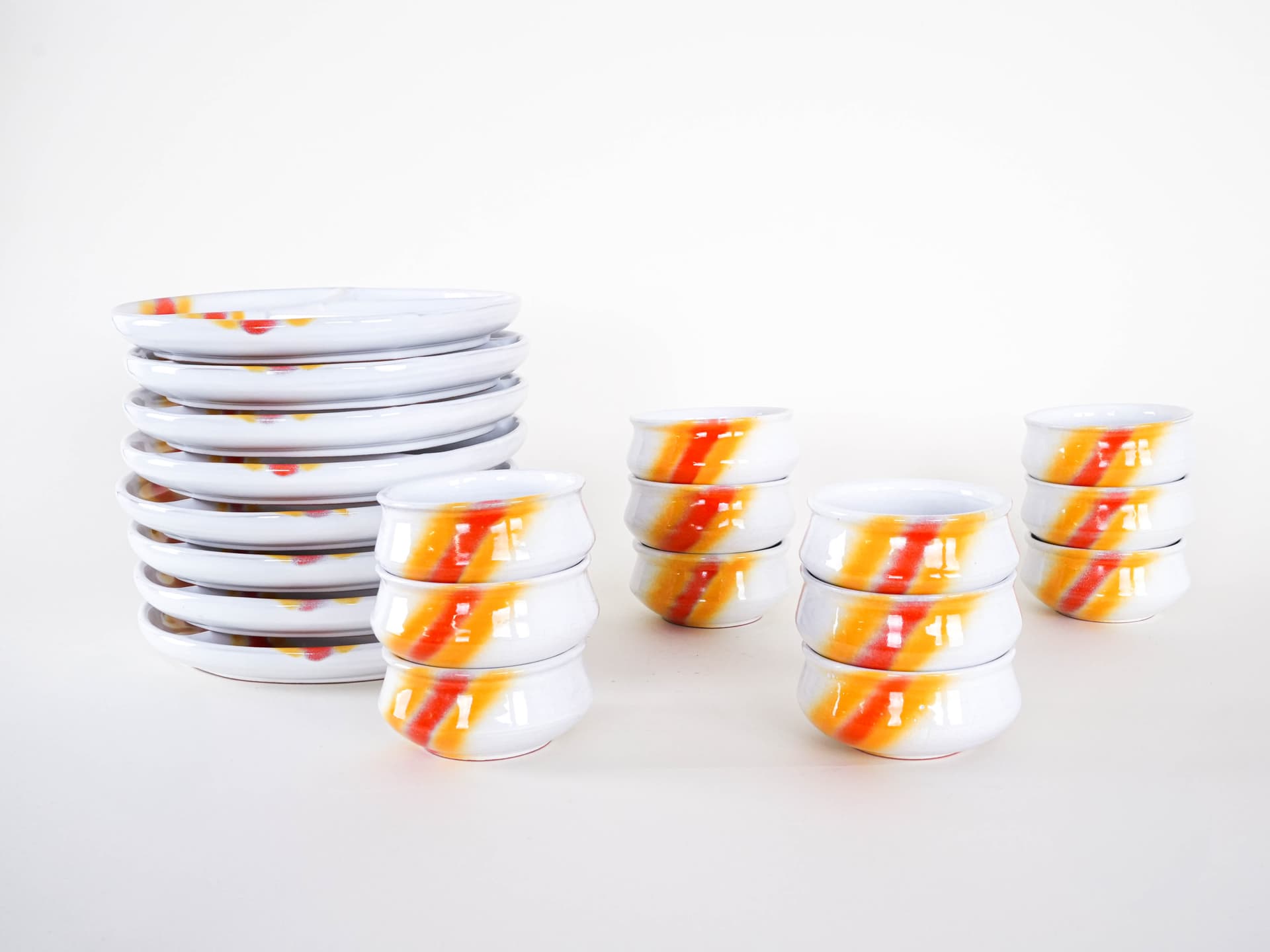 Komplet do serwowania, multikolor, ceramika, Włochy, lata 70. - 262671