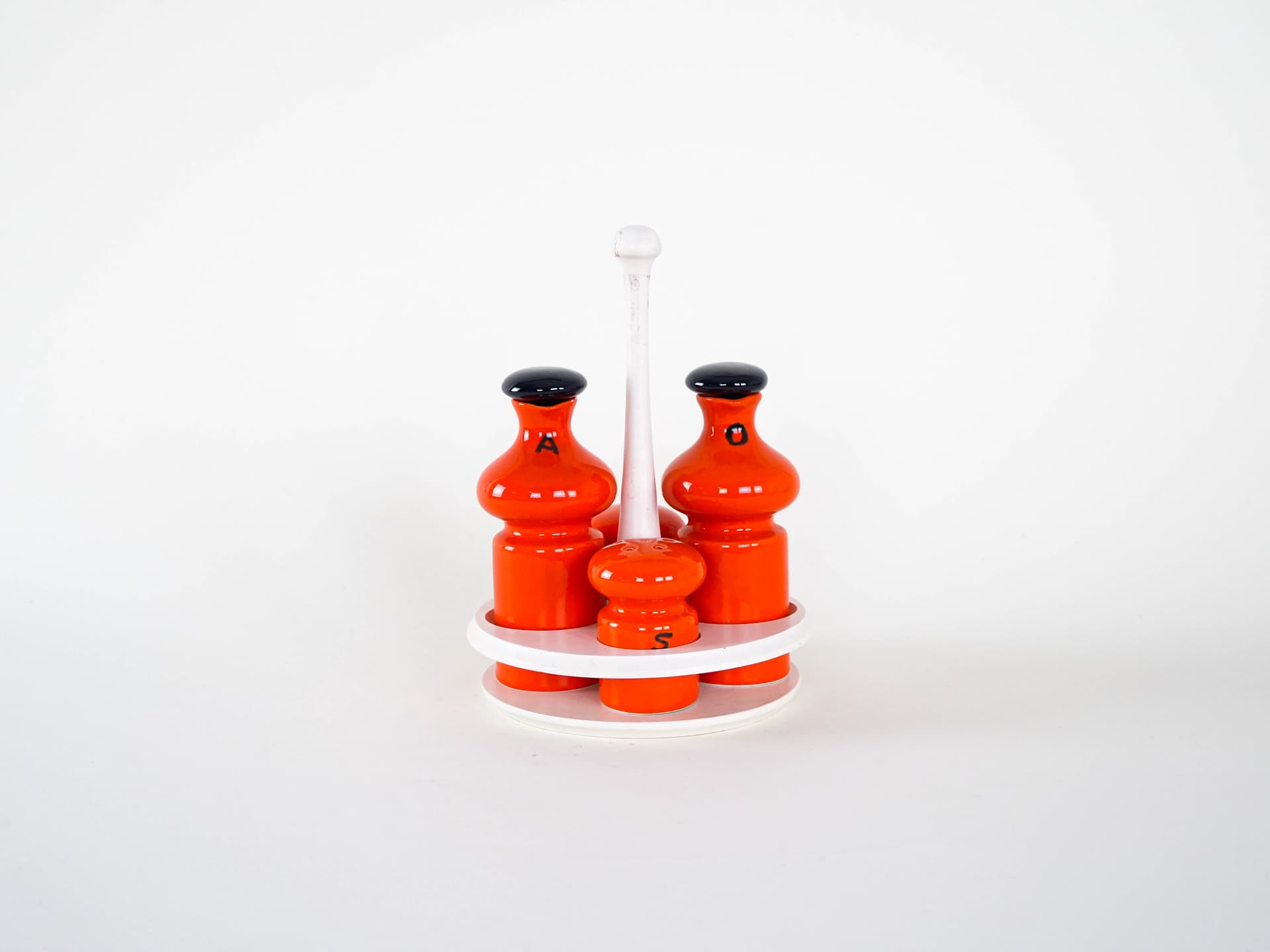 Zestaw do przypraw, ceramika pomarańczowa, Włochy, lata 60. - 262679