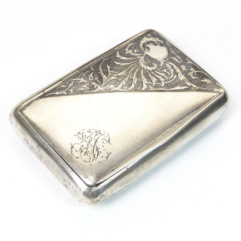 Tabakiera, srebro, niello, Austria, XIX w.