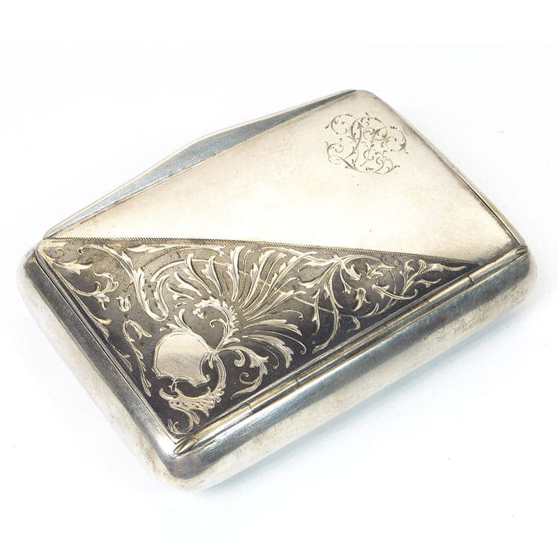 Tabakiera, srebro, niello, Austria, XIX w. - 262726
