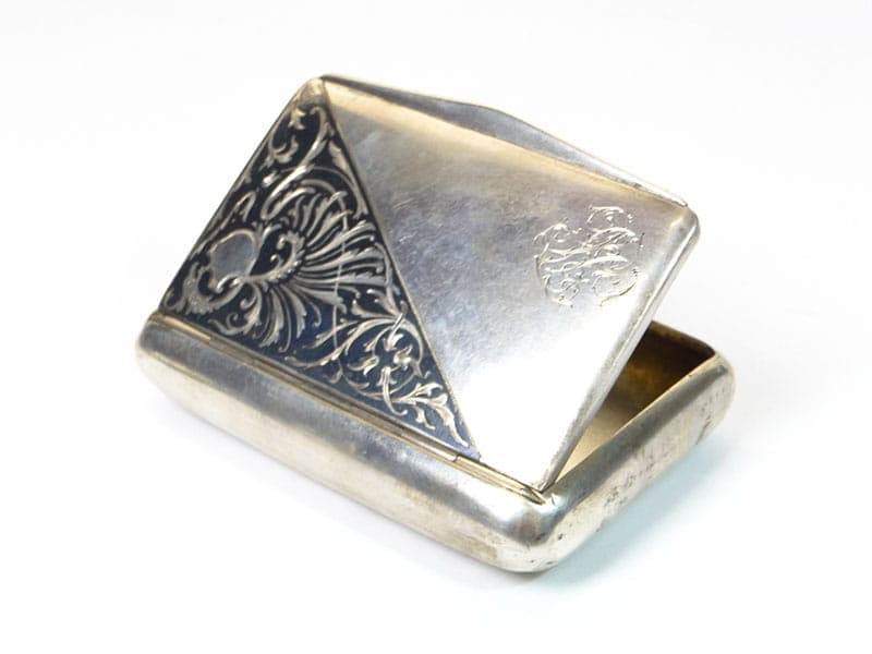 Tabakiera, srebro, niello, Austria, XIX w. - 262734